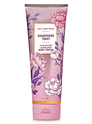 Bath and Body Works White Barn Champagne Toast Body Cream 8 Ounce Pink Floral Packaging