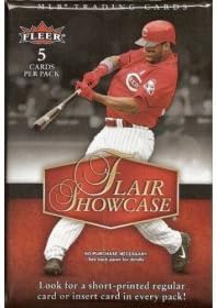 2006 Upper Deck Flair Showcase Baseball Cards Unopened Hobby Box (18 packs/box, 5 cards/pack, 2 memorabilia cards per box plus randomly inserted autographs and 1 insert or short-printed card per pack!)