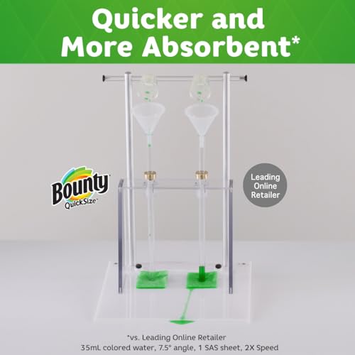 Bounty Quick-Size Paper Towels, White, 12 Family Rolls = 30 Regular Rolls - Image 6