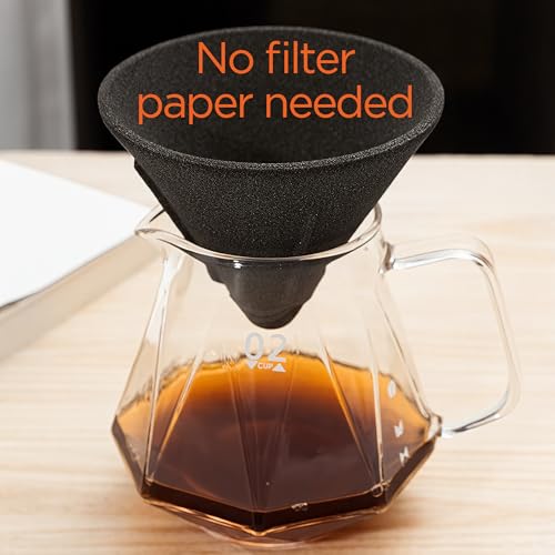 Flameora Ceramic Stone One-piece Baked Non-porous Tea Strainer - Loose Tea Steeper - Precision Coffee Filter - Ideal Companion for Teapots (L) - Image 9