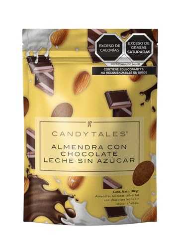 La mejor comparación de Azúcar y leche del mes. 45 Candy Tales Almendra con Chocolate de Leche sin Azúcar 100 gr