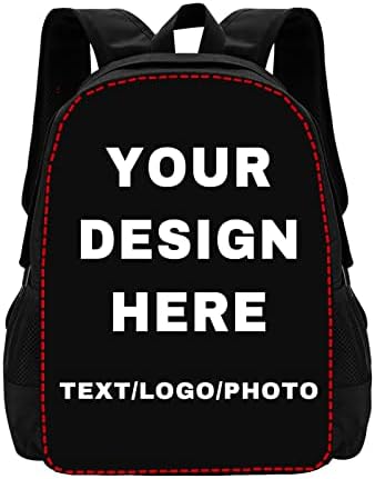 Midkepf Custom Backpack for Mens Womens, Personalized Backpacks with Photo Text, Customize Casual Laptop Backpack for Travel Camping 17in