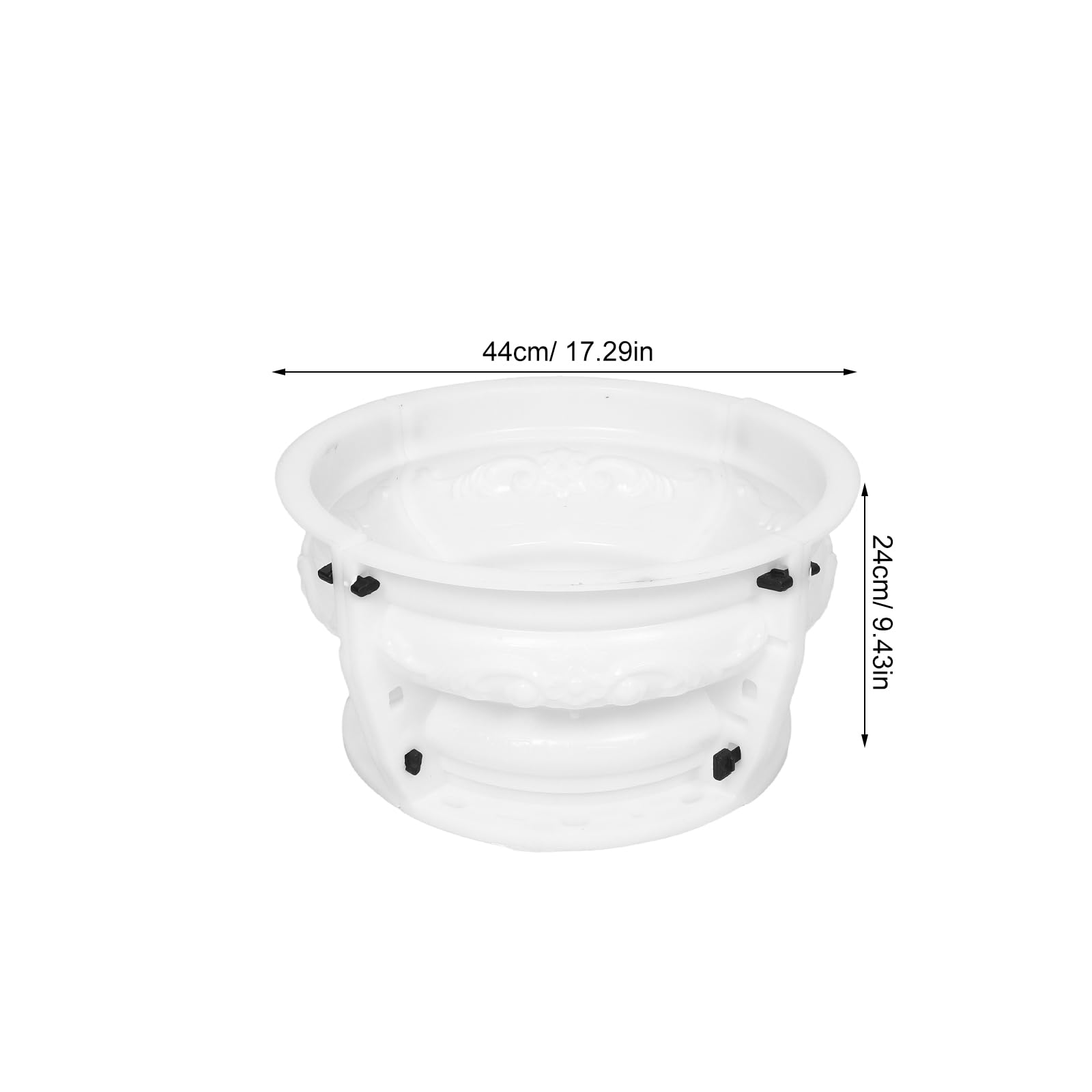 SUPVOX Molde de Columna Romana Redondo de Plástico Reutilizable, Molde para Capitel de Pilar de 30 Cm Base Decorativa para Fundición de Cemento, Adecuado para Decoración de Exteriores