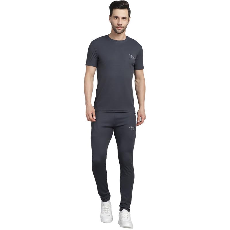 Image of Mack Jonney Solid Polyester Lycra Casual Style Half Sleeves Co-Ord Set Trackuit For Men-P-MACK52989-Box T D10 2