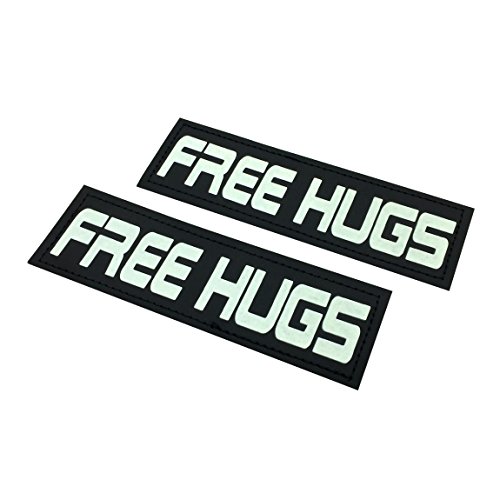 Paw Five Core-1 Harness Hook & Loop Patches “Ask To Pet, Free Hugs, Service Dog, In Training Glow In The Dark (Free Hugs)… #TOP2