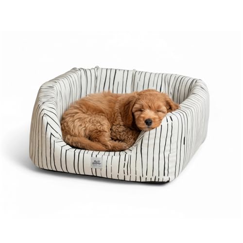 RE-BENNY Letto/Cuccia per Cani e Gatti di Piccola Taglia LILY – Morbida in Cotone Riciclato, Interno in cotone – Lavabile 40° – Design per la Casa – Made in Italy