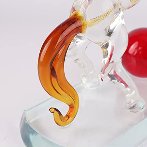 Bfulo Crystal Glass Ornament Decration Horse Figurine Collection Horse Animal Paperweight Table Ornament Kids Birthday Gifts Home Wedding Decor (Color : Clear, Size : 260Mm) #TOP4