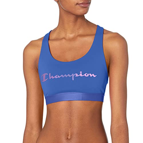 Champion Women's Absolute Eco Sports Bra, Deep Forte Blue, X-Small