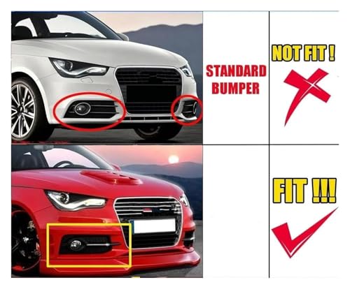 Grilles avant pare-chocs antibrouillard pour A1 8X S-Line 2010-2014 feu hexagonal