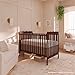 Dream On Me Carson Classic 3-in-1 Convertible Full-Size Baby Crib in Walnut, GreenGuard Gold & BSA, 4 Mattress Heights, Converts to Day & Toddler Bed, Locking Wheels, Classic Nursery Design