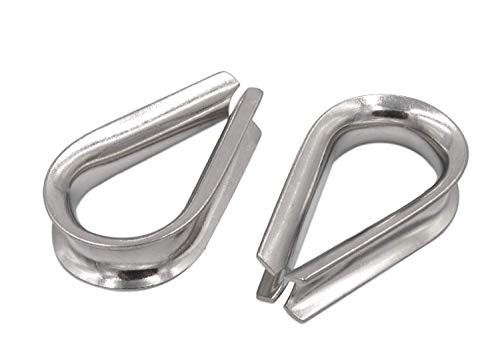 10x Kausche Edelstahl Drahtseilkauschen rostfrei Inox AISI316 V4A (12mm)