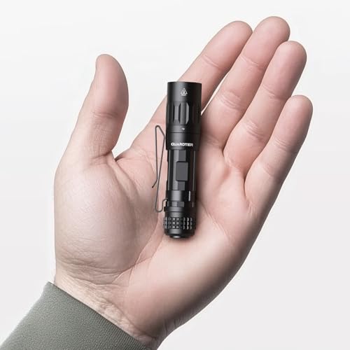 Guardtier M70 EDC Flashlight 1100 Lumens, USB-C Rechargeable Pocket Light with Clip, 5 Modes Compact LED Light for Camping, Hiking, Emergency (Black)