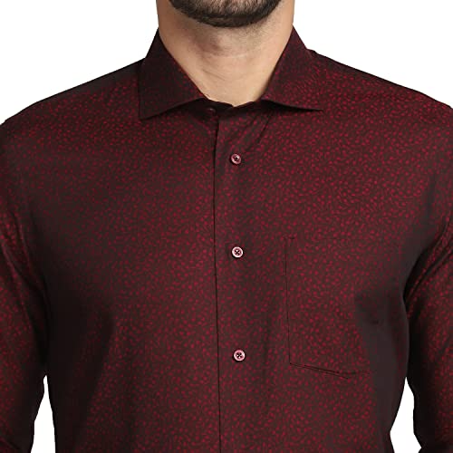 Image of blackberrys Jacquard Cotton Slim Fit Mens Work Wear Shirt