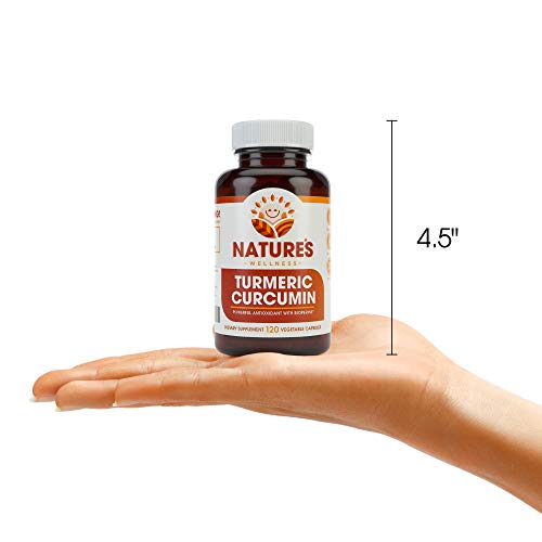 1600mg Organic Turmeric Curcumin w/Bioperine and Black Pepper | Non-GMO | Natural Joint Support | Highest Potency with 95% Standardized Curcuminoids | Gluten Free | 120 Vegetarian Caps