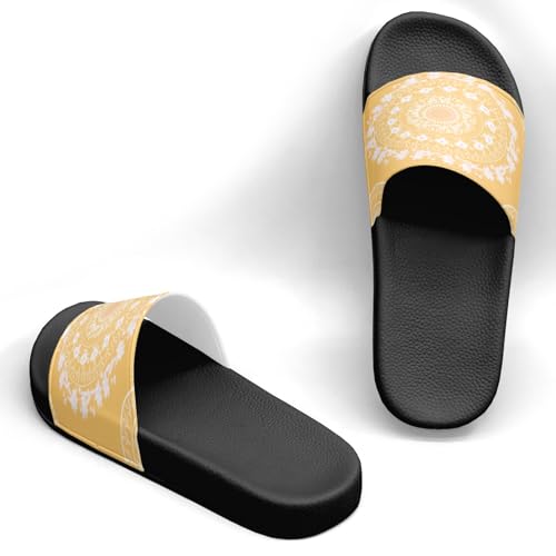 Butterfly Flower Leaf Art Design Slippers Sandals for Women Men Casual Athletic Sandals Pool Shower Indoor Outdoor Slide Slippers2