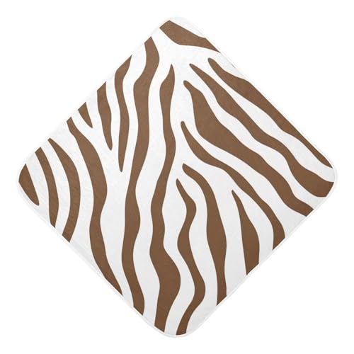 PaChyLuu Zebra Texture Baby Hooded Towel Soft Cotton Baby Towels Ultra Absorbent Bath Towel for Babies Boys Girls, 35x35 Inch