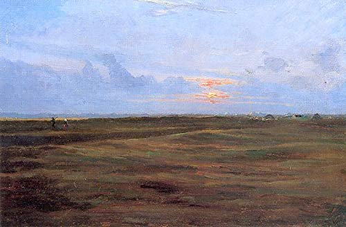 Peinture à l'huile paysage de Marisma contre les murs blancs vides