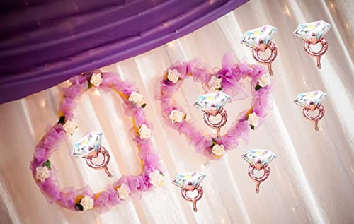 10Pcs Mini Diamond Ring Foil Balloons Inflatable Wedding And Engagement Anniversary Party Decoration #TOP4