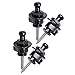 Yakamoz 4Pcs Black Premium Guitar Strap Locks Metal Security Strap Buttons Metal End Pins Locking Straplocks Adapter for Acoustic Classical Electric Guitar Bass Ukulele