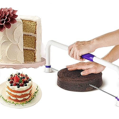 Nivelador ajustable de pastel de acero inoxidable para rebanar pan y bizcochos sin romperlos 6