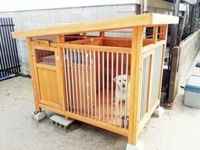 Amazon | 屋外 犬小屋 サークル小屋一体型 | Kハウス | ドッグハウス 通販
