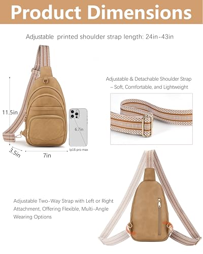 Image of Anti Theft Crossbody Bags for Women,RFID Sling Bag Travel Purse | 5 Compartments,8 RFID Slots,Hidden Pocket,Adjustable Strap,Vegan Leather