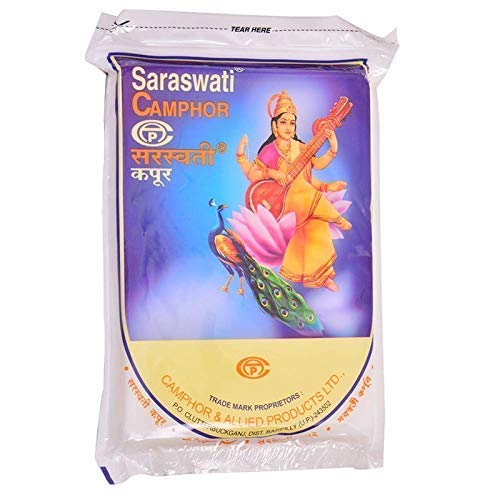Saraswati Brand Crystal Clear White Camphor Slab - 100 Gm-image-5