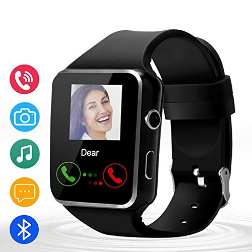 Vaku Luxos X6 SmartWatch with Phone Camera + SIM Card Slot + Pedometer for Men & Women Sport Smart Watch for Android iOS Phone