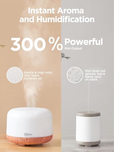 Image of 500ml Premium, Essential Oil Diffuser, 5 in 1 Ultrasonic Aromatherapy Fragrant Oil Humidifier Vaporizer, Timer and Auto-Off Safety Protection Quiet Diffusers for Home Office SPA Yoga