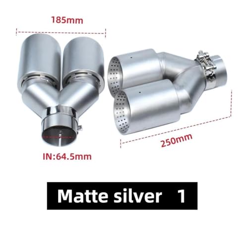 Silenciadores para GTI MK7 Golf 7 puntas de escape universales en acero inoxidable 60mm 2