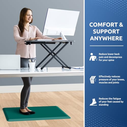 Image of Kitchen Mat Cushioned Anti Fatigue Rug Standing and Comfort Floor Mats | Water-Resistant, Non-Slip, Easy to Clean Comfort Floor Mat for Kitchen, Sink & Office, Multiple Colors & Sizes, 17.3 inchx28 inch