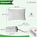 EcoSchlaf® TravelBuddy Reisekissen – kleines Nackenkissen für Flugzeug Camping Auto Bus Zug – einstellbares Travel Pillow aus Memory Foam – ergonomisches Kissen für Outdoor & Reise (Grau)