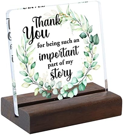 Thank You Gift for Women, Inspirational Gifts, Leaving Job Gifts Farewell Gift, Appreciation Gifts for Friends Nurse Teacher Keepsake - Clear Acrylic Desk Decorative Sign (style 3)