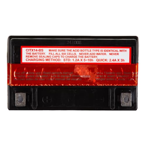 Image of Interstate Batteries YTX14-BS Powersports Battery 12V 12Ah 200CCA AGM