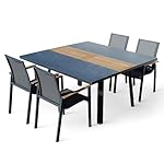 ALEOS Trinidad Gartengarnitur Aluminium Teak Anthrazit