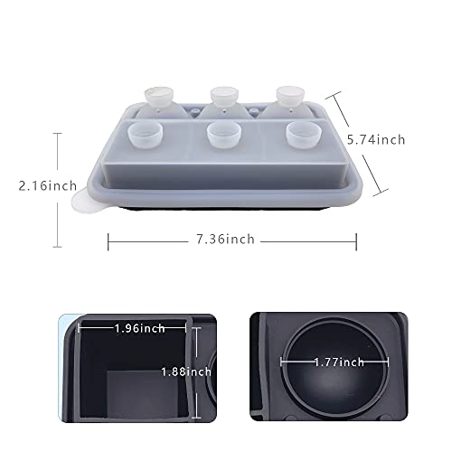 Hancelant Ice Cube Molds Tray, Large Silicone Whiskey Ice Mold, Round Sphere Ice Ball Maker & Square Ice Trays For Cocktails,Bourbon,Brandy, Whiskey Gift For Men #TOP2