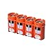 Storacell by Powerpax SlimLine C Battery Caddy, Orange, Holds 4 Batteries