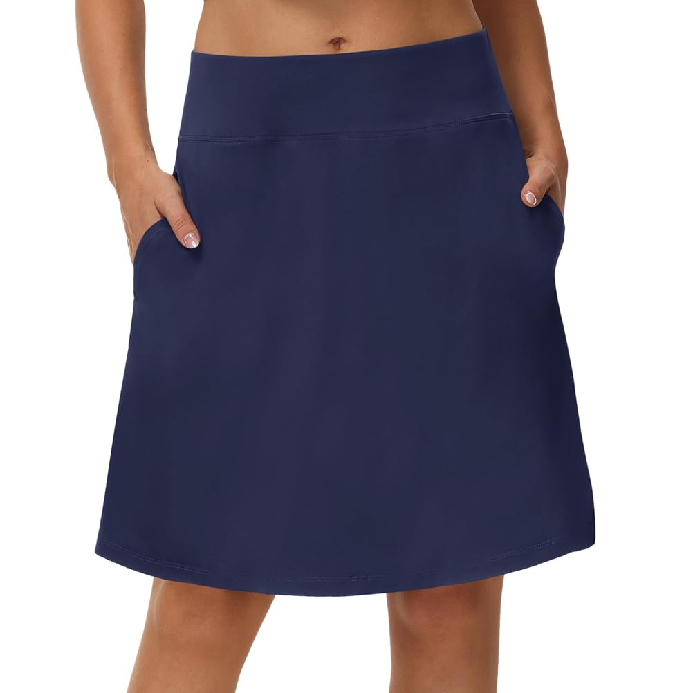 Minetom Jupe Short Femme Jupe Skort De Tennis Sport Haute Taille avec Culotte Intérieur Et Poches pour Golf Outdoor Course À Pied Gym