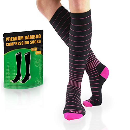 BAMS Compression Socks Women & Men- Premium Bamboo Ultra Soft No-Smell 15-20 mmHg