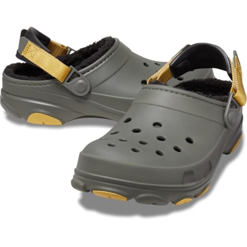 Zuecos Crocs clásicos unisex para adultos con forro y correa ajustable talle 11W/9M 2