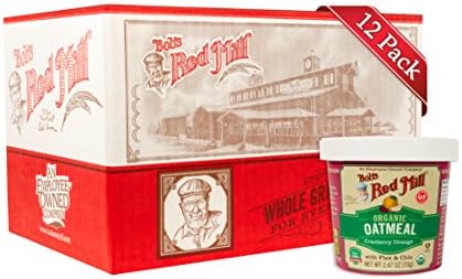 Bob's Red Mill Cranberry Orange Organic Gluten Free Oatmeal Cup, 12 Count