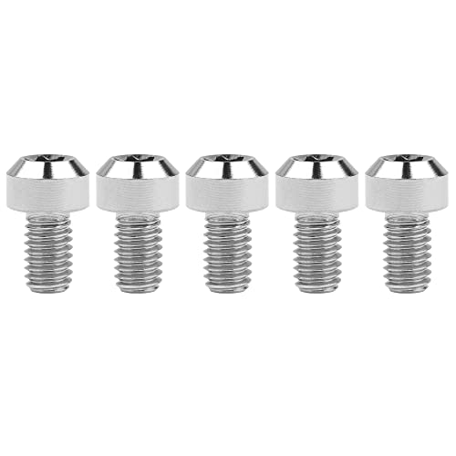 Image of Titanium Torx Square Head M6 x 10 15 20 25 30 35 40 45 50 60 65 70 80mm Screw Pack of 5 (Normal Titanium, M6x10mm)
