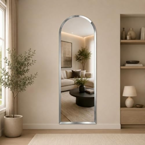 Image of Creative Arts n Frames 5mm Full Length Long Beveled Smooth Edges Frameless Rectangular Wall Mount HD Mirror Home Decor Items (18X60 inch Arch HD Mirror)