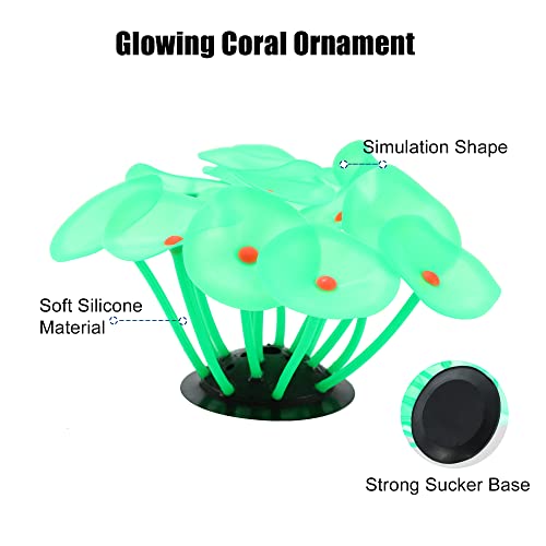 VOCOSTE Aquarium Simulation Coral Aquatic Plant, Fish Tank Decoration, Green - Image 3