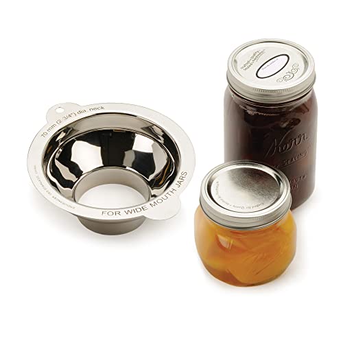 Rsvp International Endurance Canning Collection Non-Reactive 18/8 Stainless Steel, Dishwasher Safe, Funnel, Wide Mouth, 2-3/4" #TOP1