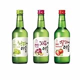Wondermarket Soju Bebidas Coreanas Jinro. Ciruela, Uva y Fresa 350mlx3