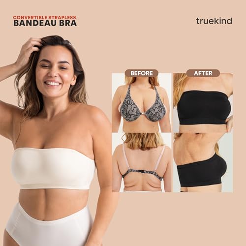 Truekind Bra, Wireless Strapless Bra, Bandeau Bra, Small to Plus Size Strapless Bras for Women, Womens Strapless Bras - Image 6