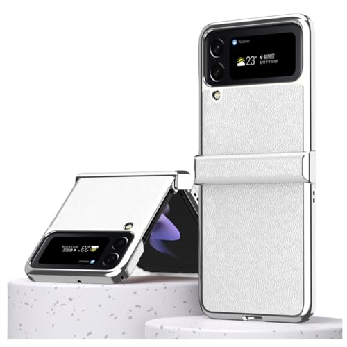 Coque Samsung Galaxy Z Flip 4 étui cuir protection charnière antichoc blanc ENILSA