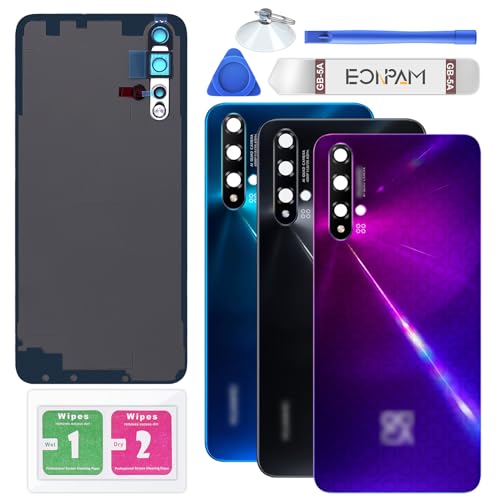 Couvercle Batterie pour Huawei Nova 5T et Vitre Arrière de Remplacement Violet avec Outils