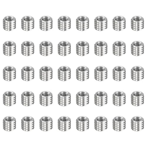 HARFINGTON 40pcs Thread Repair Inserts M3 x 0.5 Male to M2 x 0.4 Female Thread 2.5mm Long Stainless Steel Reducing Nuts Metric Self Tapping Sleeves Threaded Reducer Industrial Fasteners